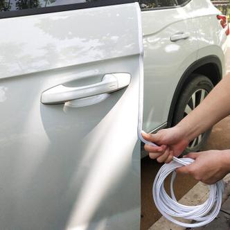 佐佑眾工車門防撞條汽車防擦條免粘貼開(kāi)門防刮蹭裝飾白色15m白色10米